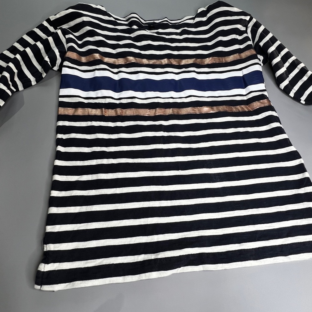 Used condition J.Crew Navy and White Striped Top